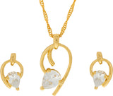 INAYA Yellow Gold NAK Brass Pendant Set