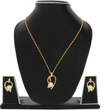 INAYA Yellow Gold NAK Brass Pendant Set