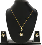 INAYA Yellow Gold NAK Brass Pendant Set