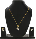 INAYA Yellow Gold NAK Brass Pendant Set