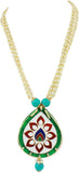 The Art Jewellery Eternal Ethnic Navratna Brass Jewel Set