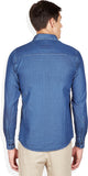 GHPC Men's Checkered Casual Denim Shirt