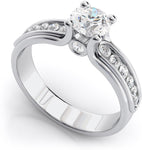 Zevrr Sterling Silver Swarovski Zirconia Platinum NA K Ring