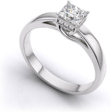 Zevrr Sterling Silver Swarovski Zirconia Platinum NA K Ring