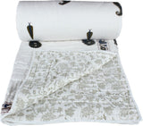 Rajcrafts Floral Double Quilts & Comforters White