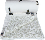 Rajcrafts Floral Double Quilts & Comforters White