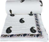 Rajcrafts Floral Double Quilts & Comforters White