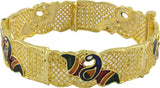 R18Jewels-Fashion&U Peacock Princess Metal, Enamel Yellow Gold Bangle