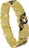 R18Jewels-Fashion&U Peacock Princess Metal, Enamel Yellow Gold Bangle