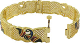 R18Jewels-Fashion&U Peacock Princess Metal, Enamel Yellow Gold Bangle