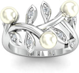 KuberBox Sortilège Pearl Gold Diamond, Pearl 14K White Gold 14 K Ring