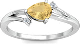KuberBox Ravishing Ring White Gold Diamond, Topaz 14K White Gold 14 K Ring