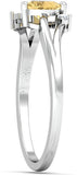 KuberBox Ravishing Ring White Gold Diamond, Topaz 14K White Gold 14 K Ring