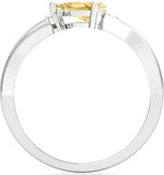 KuberBox Ravishing Ring White Gold Diamond, Topaz 14K White Gold 14 K Ring
