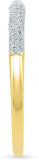 Radiant Bay Elementary Yellow Gold Diamond 14 K Ring