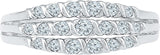 Radiant Bay Vogue Twist White Gold Diamond 18 K Ring
