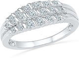 Radiant Bay Vogue Twist White Gold Diamond 18 K Ring