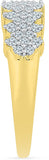 Radiant Bay Astonishing Yellow Gold Diamond 18 K Ring