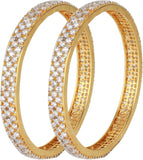 Dilan Jewels Alloy Zircon 18K Yellow Gold Bangle Set