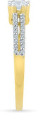 Radiant Bay Stone Show Yellow Gold Diamond 14 K Ring