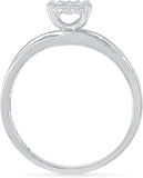 Radiant Bay Urban Glamour White Gold Diamond 18 K Ring