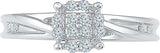 Radiant Bay Urban Glamour White Gold Diamond 18 K Ring
