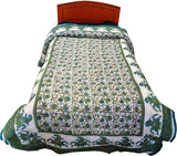 Rajasthan Crafts Abstract Single Quilts & Comforters Green