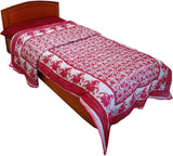 Rajasthan Crafts Abstract Single Quilts & Comforters Pink