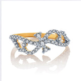 Karatcraft Ribbon Knot Yellow Gold Diamond 18 K Ring