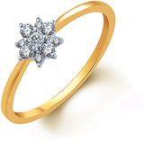 Karatcraft Simple Flower Yellow Gold Diamond 18 K Ring