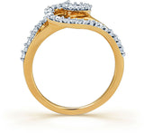 Karatcraft Infinity Swirl Yellow Gold Diamond 18 K Ring