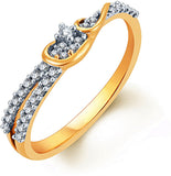 Karatcraft Spiral Elegance Yellow Gold Diamond 18 K Ring