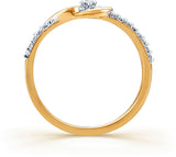Karatcraft Spiral Elegance Yellow Gold Diamond 18 K Ring