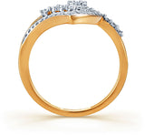 Karatcraft Geometric Design Yellow Gold Diamond 18 K Ring