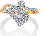 Karatcraft Geometric Design Yellow Gold Diamond 18 K Ring