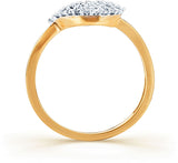 Karatcraft Golden Ribbon Yellow Gold Diamond 18 K Ring