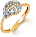 Karatcraft Golden Ribbon Yellow Gold Diamond 18 K Ring
