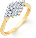 Karatcraft Rombus Yellow Gold Diamond 18 K Ring