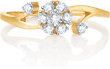 Karatcraft Camellia Yellow Gold Diamond 18 K Ring