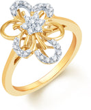 Karatcraft Petunia Set Yellow Gold Diamond 18 K Ring