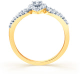 Karatcraft Two leaves Yellow Gold Diamond 18 K Ring