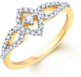 Karatcraft Two leaves Yellow Gold Diamond 18 K Ring