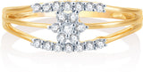 Karatcraft Two lives meeting Yellow Gold Diamond 18 K Ring