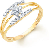 Karatcraft Two lives meeting Yellow Gold Diamond 18 K Ring