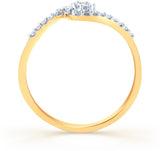 Karatcraft The stream Yellow Gold Diamond 18 K Ring