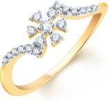 Karatcraft Sweet Flower Yellow Gold Diamond 18 K Ring