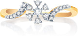 Karatcraft Sweet Flower Yellow Gold Diamond 18 K Ring