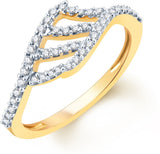 Karatcraft River Delta Yellow Gold Diamond 18 K Ring
