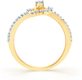 Karatcraft Princess crown Yellow Gold Diamond 18 K Ring