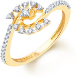 Karatcraft Princess crown Yellow Gold Diamond 18 K Ring